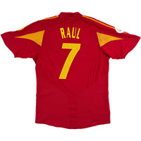 2004 Spanje EK Thuis Shirt Raul #7 - 10/10 - (M) - Oldschool Voetbalshirts