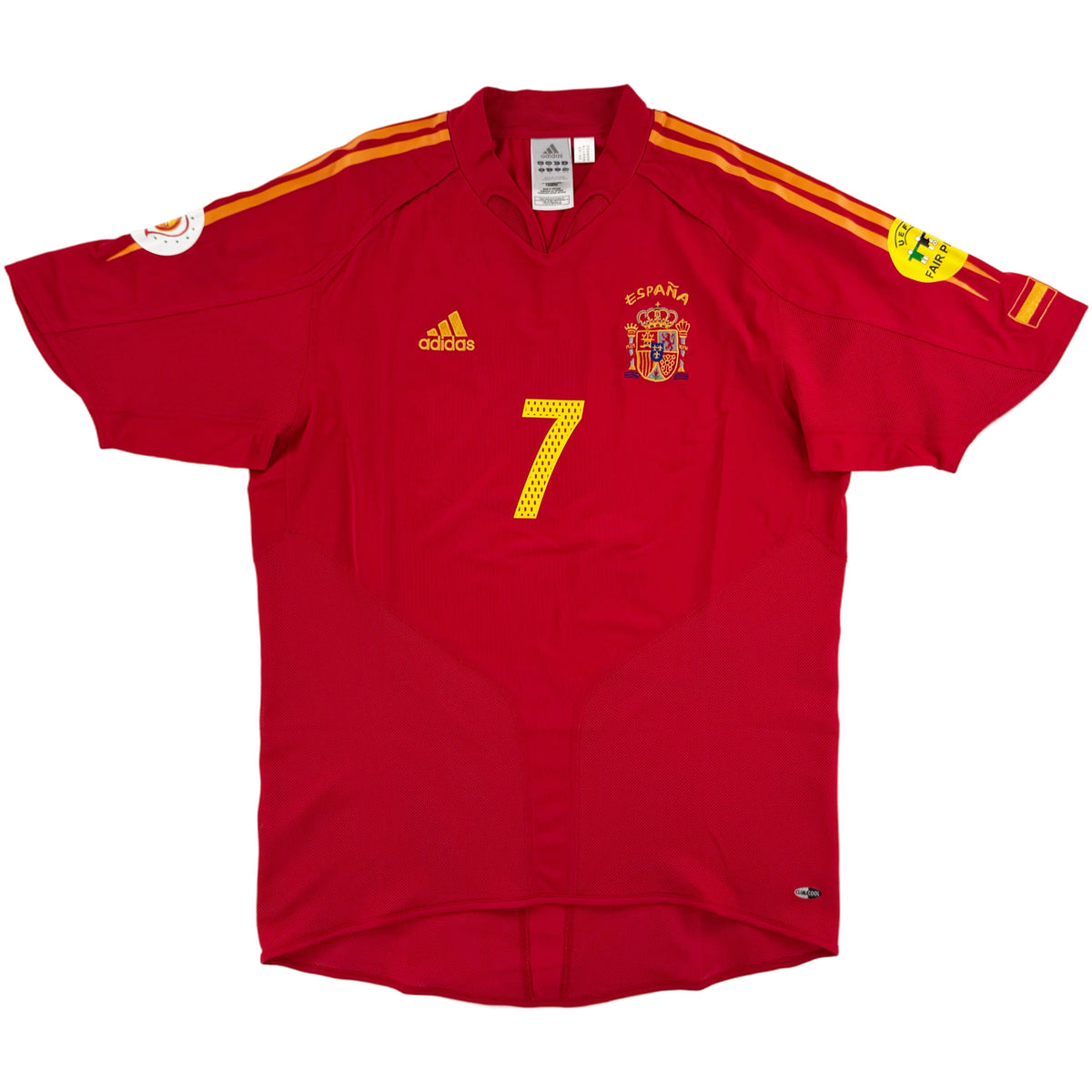 2004 Spanje EK Thuis Shirt Raul #7 - 10/10 - (M) - Oldschool Voetbalshirts