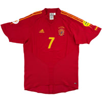 2004 Spanje EK Thuis Shirt Raul #7 - 10/10 - (M) - Oldschool Voetbalshirts