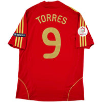 2008 Spanje EK Thuis Shirt Torres - Oldschool Voetbalshirts