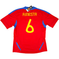 2010-11 Spanje Thuis Shirt Iniesta