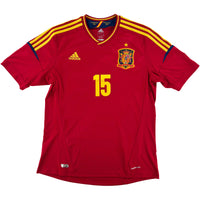 2012 Spanje EK Thuis Shirt Sergio Ramos - Oldschool Voetbalshirts