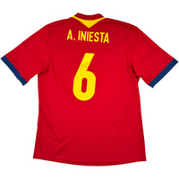 2013-14 Spanje Thuis Shirt Iniesta - Oldschool Voetbalshirts