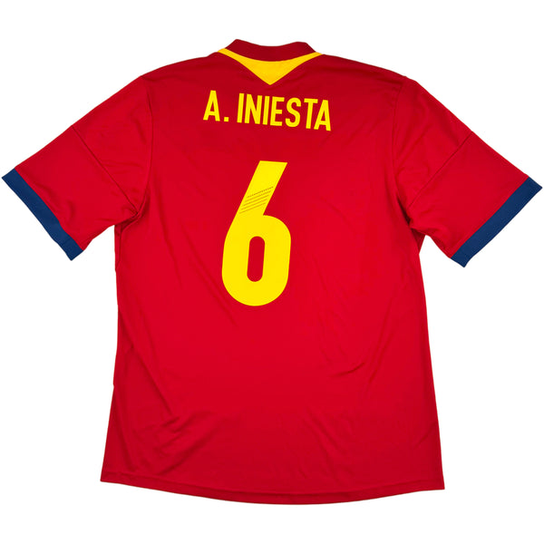 2013-14 Spanje Thuis Shirt Iniesta - Oldschool Voetbalshirts