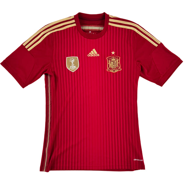 2014 Spanje WK Thuis Shirt - 9/10 - (S) - Oldschool Voetbalshirts