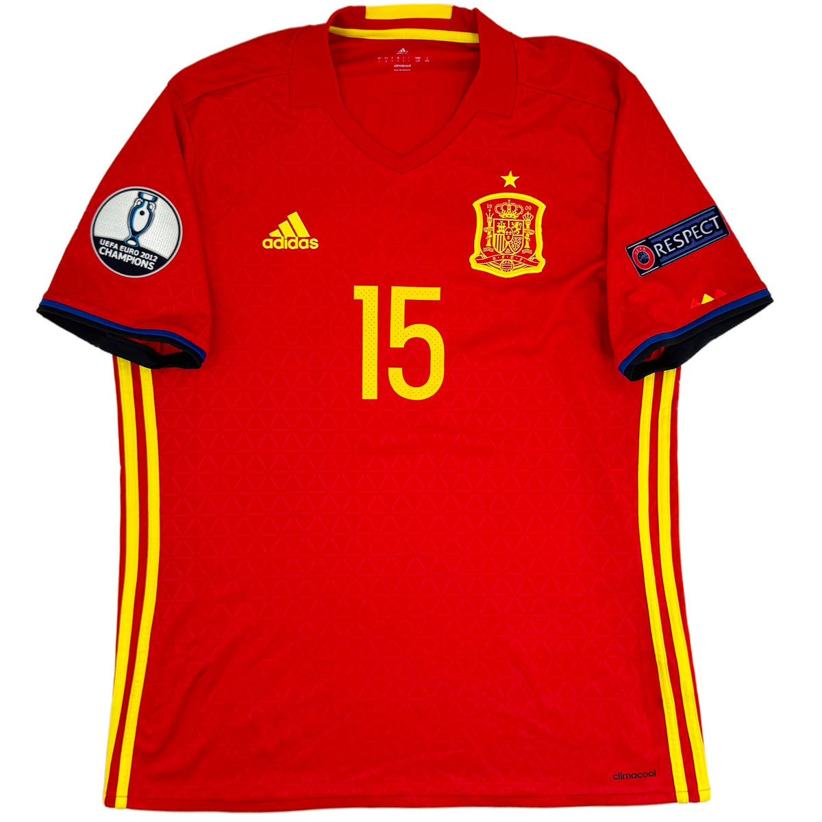 2016 Spanje EK Thuis Shirt Sergio Ramos - Oldschool Voetbalshirts