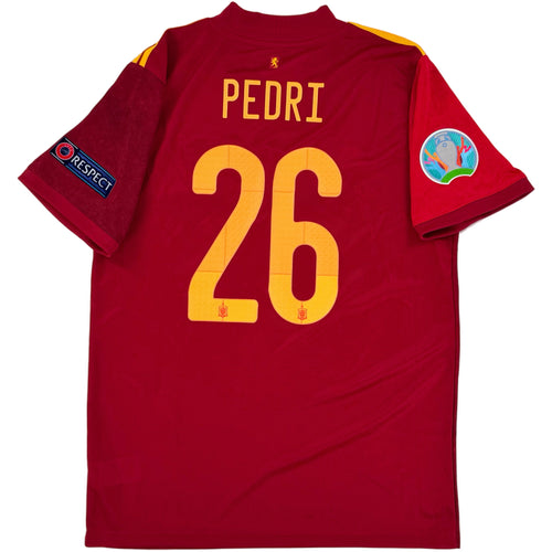 2020 Spanje EK Thuis Shirt Pedri #26 - 10/10 - (M) - Oldschool Voetbalshirts