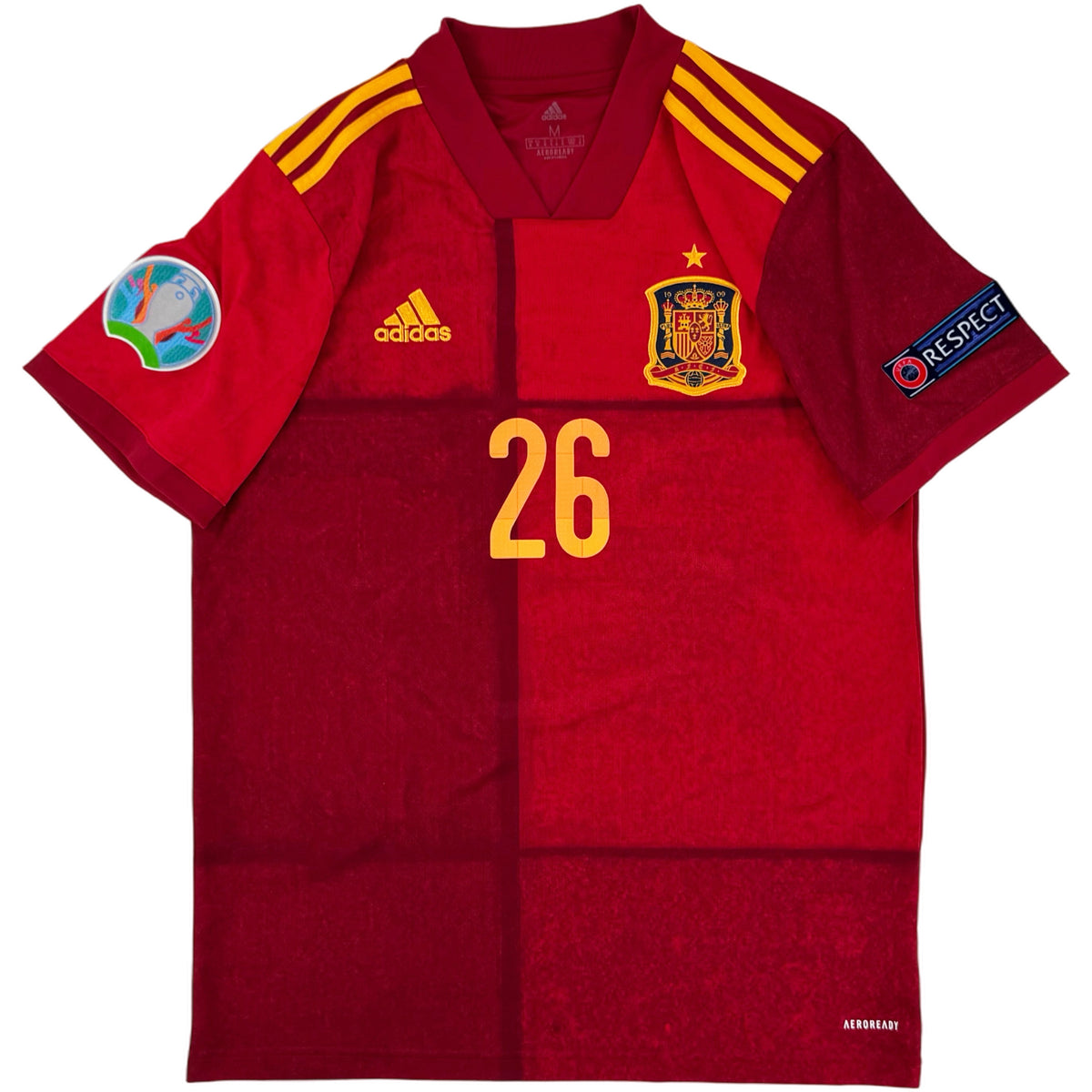 2020 Spanje EK Thuis Shirt Pedri #26 - 10/10 - (M) - Oldschool Voetbalshirts