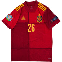2020 Spanje EK Thuis Shirt Pedri #26 - 10/10 - (M) - Oldschool Voetbalshirts