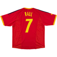 2002 Spanje WK Thuis Shirt Raul - Oldschool Voetbalshirts
