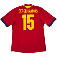 2012-13 Spain Home Shirt Sergio Ramos #15 - 9/10 - (L)