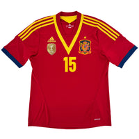 2012-13 Spain Home Shirt Sergio Ramos #15 - 9/10 - (L)
