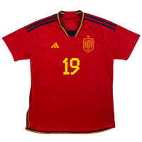 Spain - Home Shirt - YAMAL #19 - 2022/23 - Size L - 10/10