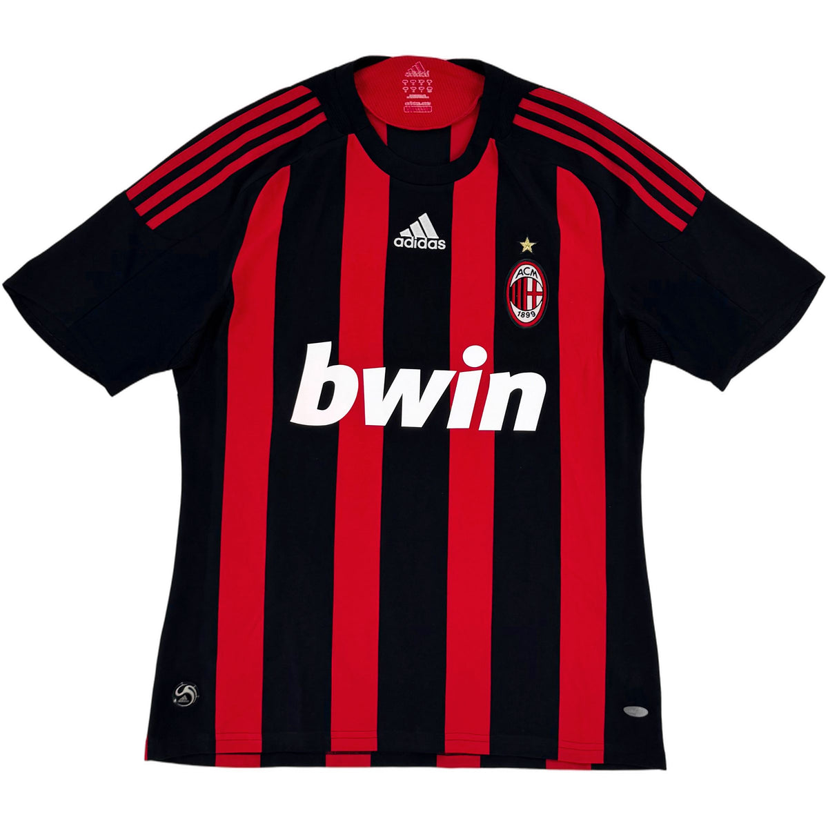 2008-09 AC Milan Thuis Shirt Ronaldinho #80 - 8/10 - (M) - Oldschool Voetbalshirts