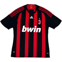 2008-09 AC Milan Thuis Shirt Ronaldinho #80 - 8/10 - (M) - Oldschool Voetbalshirts