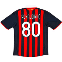 2009-10 AC Milan Thuis Shirt Ronaldinho - Oldschool Voetbalshirts