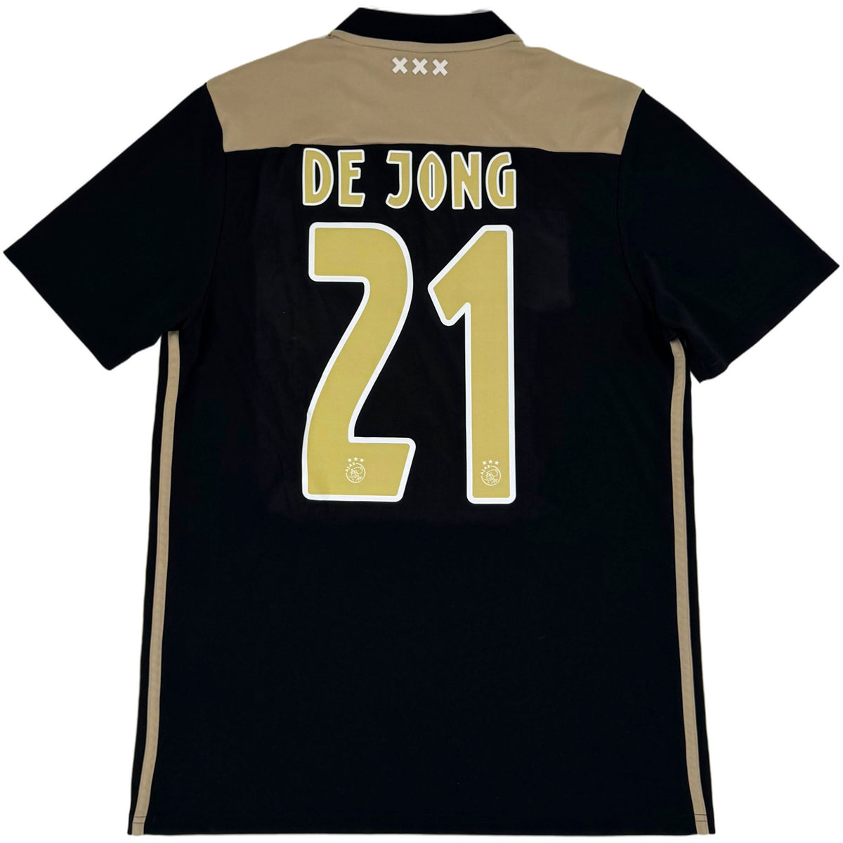 2018-19 Ajax Uit Shirt De Jong - 9/10 - (L) - Oldschool Voetbalshirts