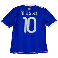 2010 Argentinië WK Uit Shirt Messi #10 - 9/10 - (L) - Oldschool Voetbalshirts