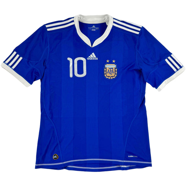 2010 Argentinië WK Uit Shirt Messi #10 - 9/10 - (L) - Oldschool Voetbalshirts