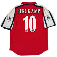 2001-02 Arsenal Thuis Shirt Bergkamp #10 - 8/10 - (L) - Oldschool Voetbalshirts