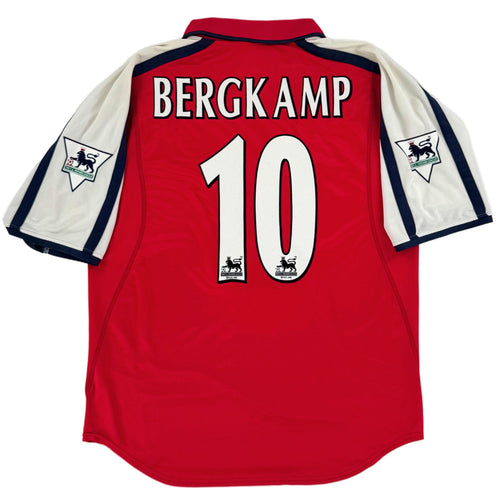2001-02 Arsenal Thuis Shirt Bergkamp #10 - 8/10 - (L) - Oldschool Voetbalshirts