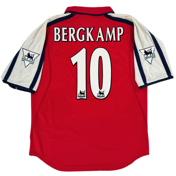 2001-02 Arsenal Thuis Shirt Bergkamp #10 - 8/10 - (L) - Oldschool Voetbalshirts