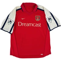2001-02 Arsenal Thuis Shirt Bergkamp #10 - 8/10 - (L) - Oldschool Voetbalshirts