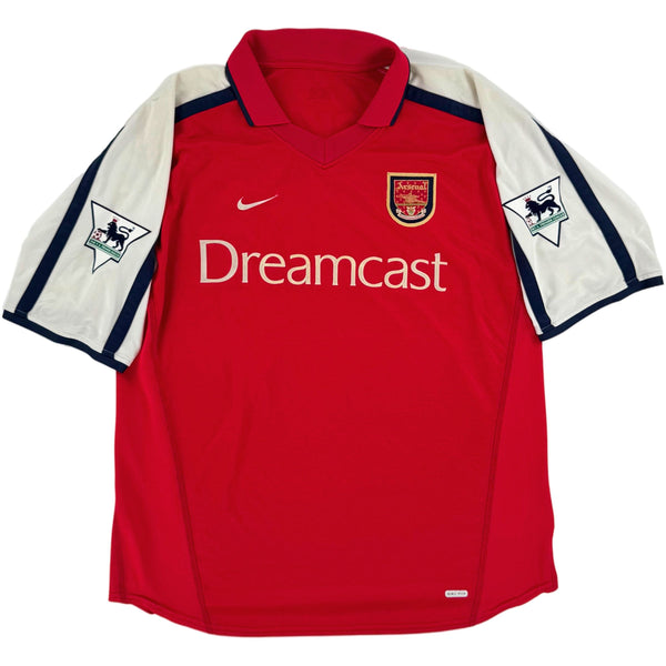 2001-02 Arsenal Thuis Shirt Bergkamp #10 - 8/10 - (L) - Oldschool Voetbalshirts