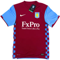 2010-11 Aston Villa Thuis Shirt - Nieuw - (S) - Oldschool Voetbalshirts
