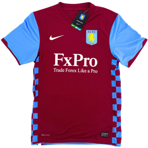 2010-11 Aston Villa Thuis Shirt - Nieuw - (S) - Oldschool Voetbalshirts