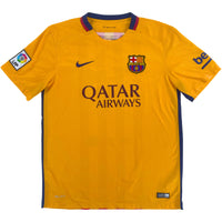 2015-16 Barcelona Uit Shirt - 9/10 - (L) - Oldschool Voetbalshirts