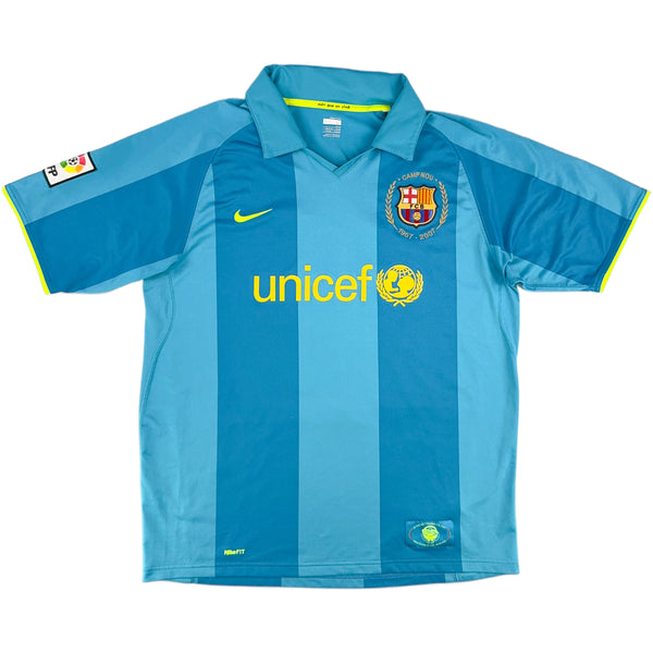 2007-08 Barcelona Uit Shirt Ronaldinho - Oldschool Voetbalshirts