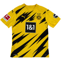 2020-21 Borussia Dortmund Thuis Shirt Haaland #9 - 8/10 - (S) - Oldschool Voetbalshirts