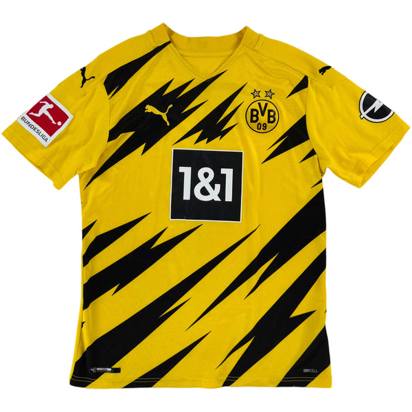 2020-21 Borussia Dortmund Thuis Shirt Haaland #9 - 8/10 - (S) - Oldschool Voetbalshirts