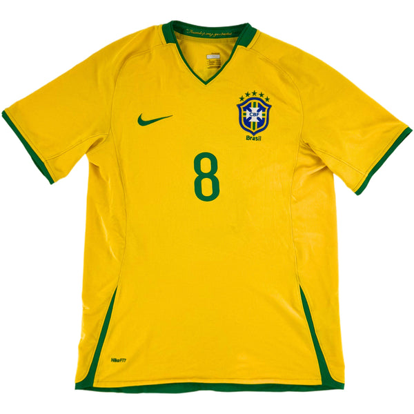 2008-10 Brazilië WK Thuis Shirt Kaka #10 - 8/10 - (M) - Oldschool Voetbalshirts