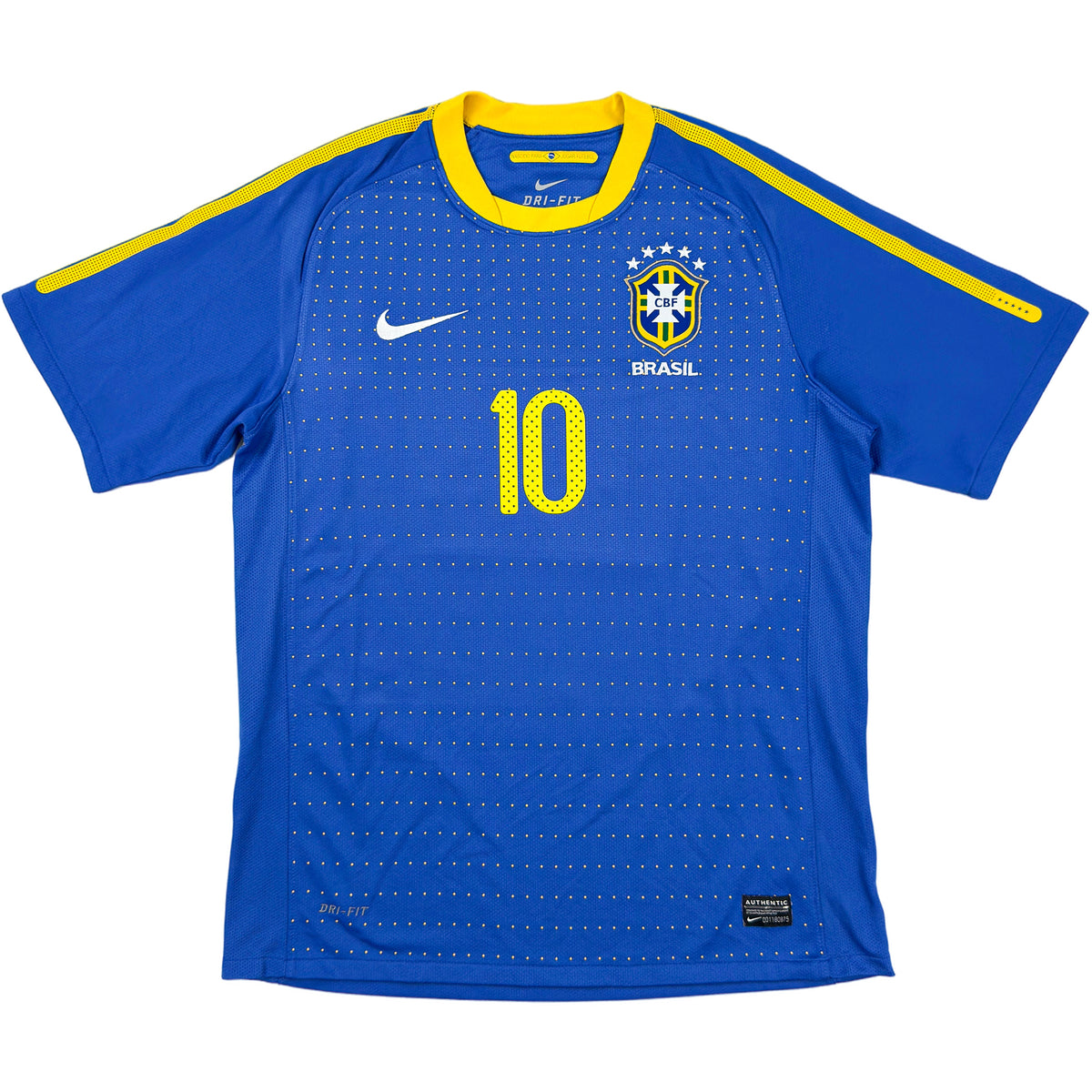 Camiseta visitante de Brasil 2010-11 Ronaldinho