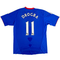 2010-11 Chelsea Thuis Shirt Drogba - 9/10 - (XL) - Oldschool Voetbalshirts