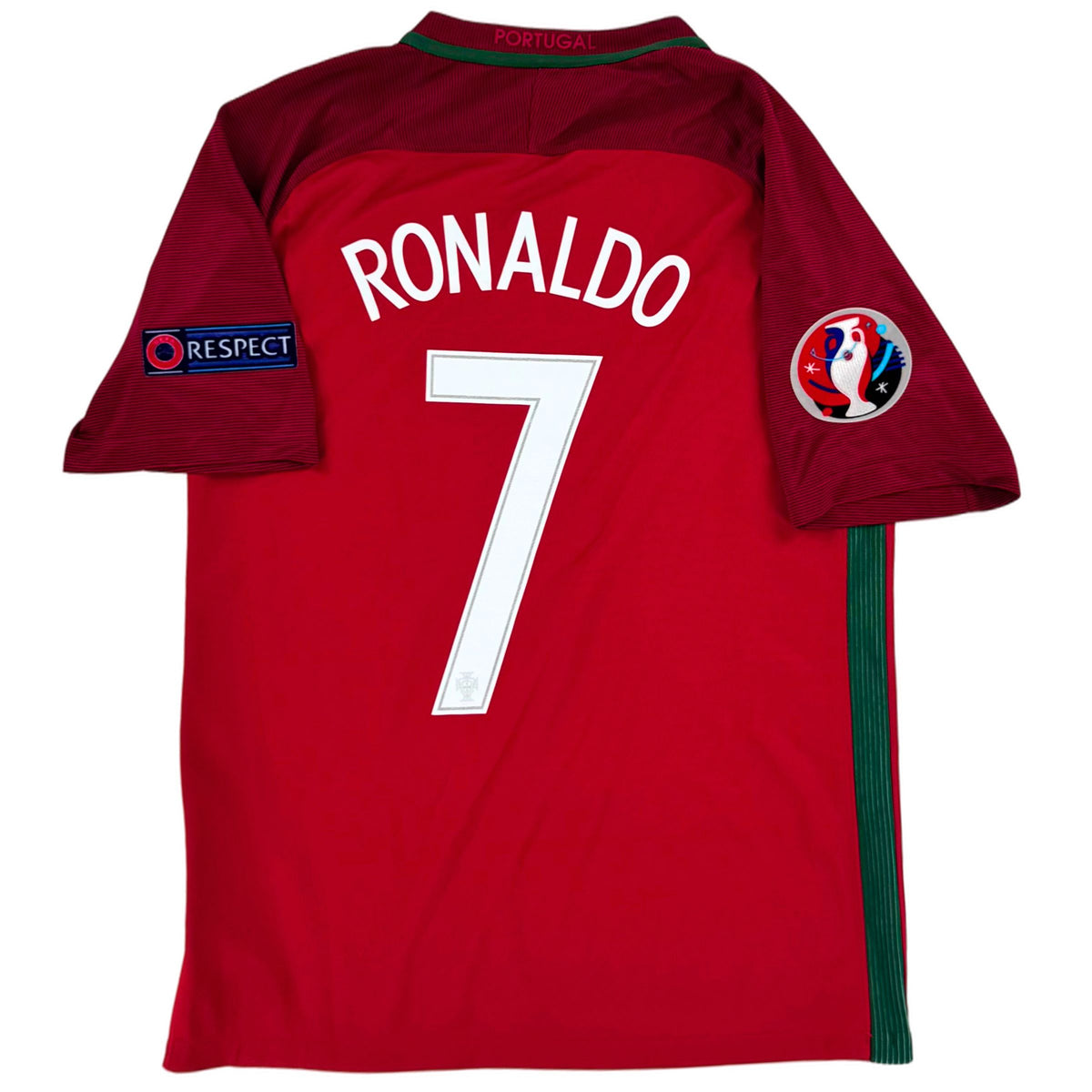 2016 Portugal EK Thuis Shirt Ronaldo #7 - 9/10 - (M) - Oldschool Voetbalshirts