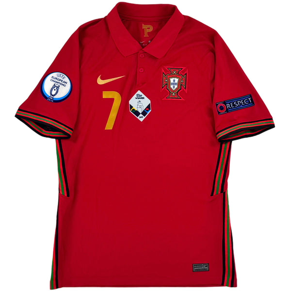 2020 Portugal EK Thuis Shirt Ronaldo #7 - 8/10 - (S) - Oldschool Voetbalshirts