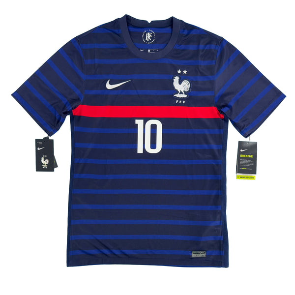 EK 2020 Frankrijk Thuis Shirt Mbappé #10 - 10/10 - (S) - Oldschool Voetbalshirts