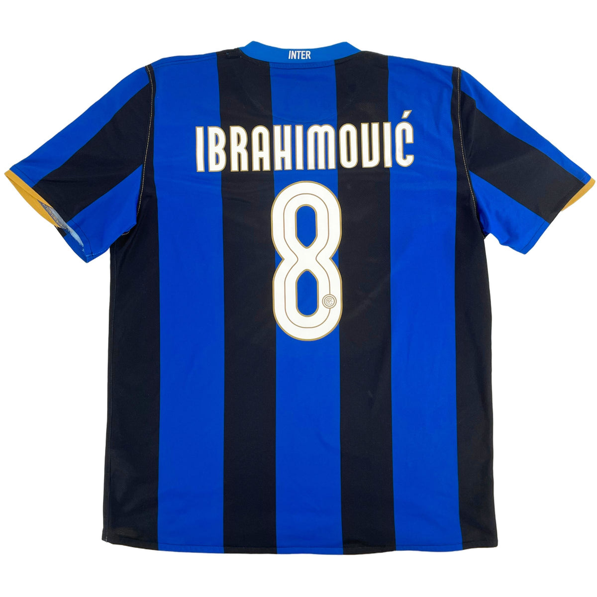 2008-09 Inter Milan Thuis Shirt Ibrahimovic - 9/10 - (XL)