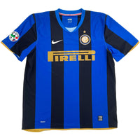 2008-09 Inter Milan Thuis Shirt Ibrahimovic - 9/10 - (XL)