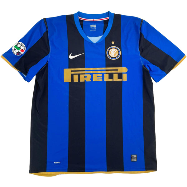 2008-09 Inter Milan Thuis Shirt Ibrahimovic - 9/10 - (XL)