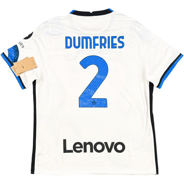 2021-22 Inter Milan Uit Shirt Dumfries - Oldschool Voetbalshirts