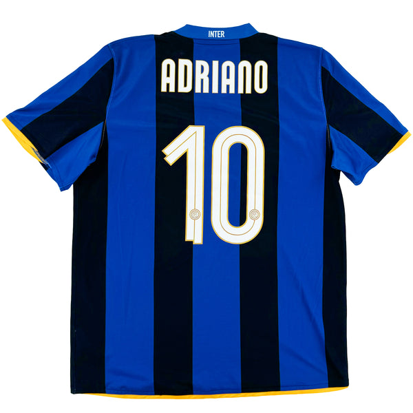 2008-09 Inter Milan Thuis Shirt Adriano - Oldschool Voetbalshirts