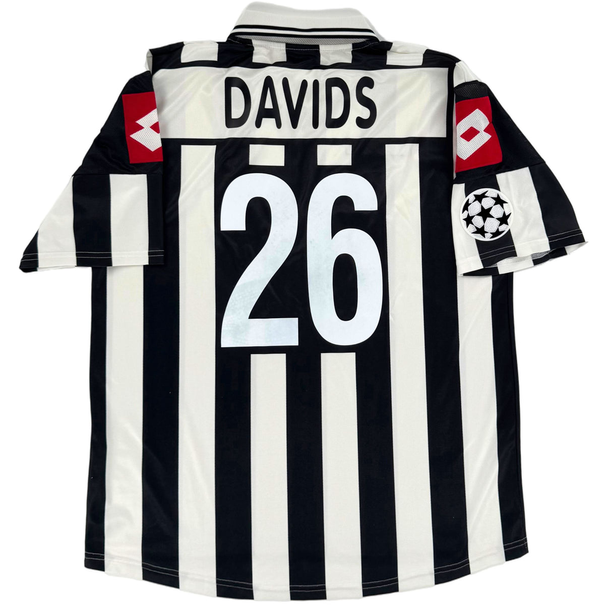 2001-02 Juventus Champions League Shirt Davids #26 - 8/10 - (L) - Oldschool Voetbalshirts