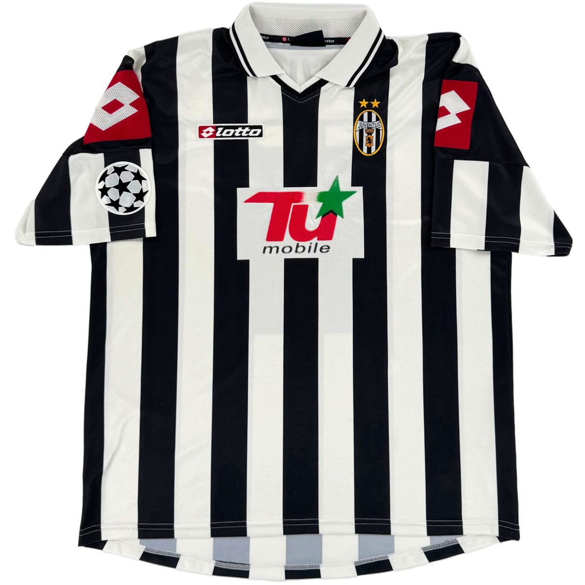 2001-02 Juventus Champions League Shirt Davids #26 - 8/10 - (L) - Oldschool Voetbalshirts