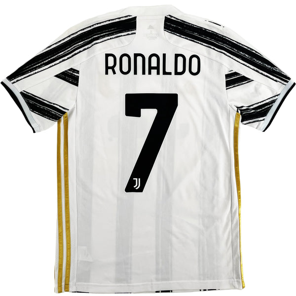 2020-21 Juventus Thuis Shirt Ronaldo - 10/10 - (S & M) - Oldschool Voetbalshirts
