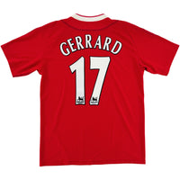 2002-04 Liverpool Thuis Shirt Gerrard - 9/10 - (M) - Oldschool Voetbalshirts
