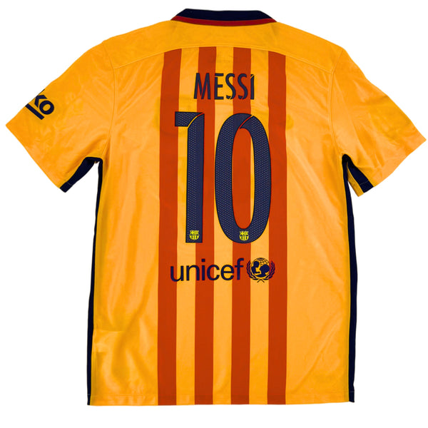 2015-16 Barcelona Uit Shirt Messi #10 - 9/10 - (M) - Oldschool Voetbalshirts